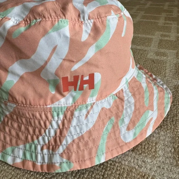Helly Hansen Reversible Bucket Hat Orange Camo Outdoor Beach Vacation O/S - Picture 4 of 9